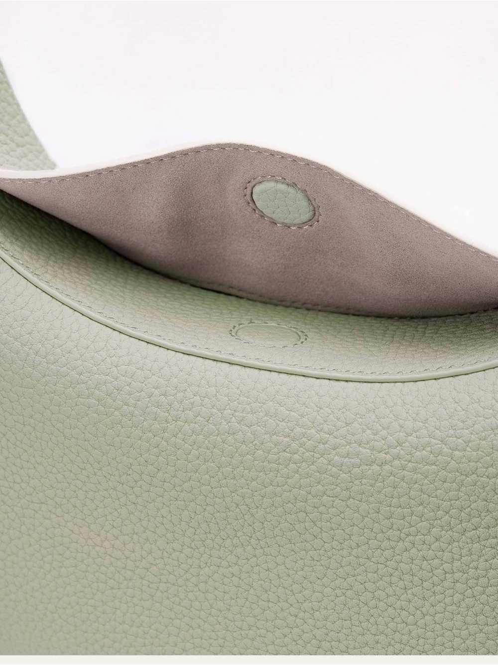 Songmont Pebbled Luna Jade Crescent Hobo Bag with Gold Hardware - Picture 13 of 13